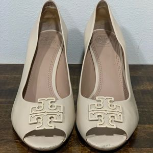 Tory Burch Low Wedges - Cream Color Size 7M